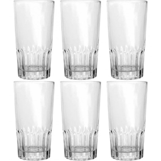 Jogo 6 Copos 250ml Altos Opera de Vidro Sodo-cálcico